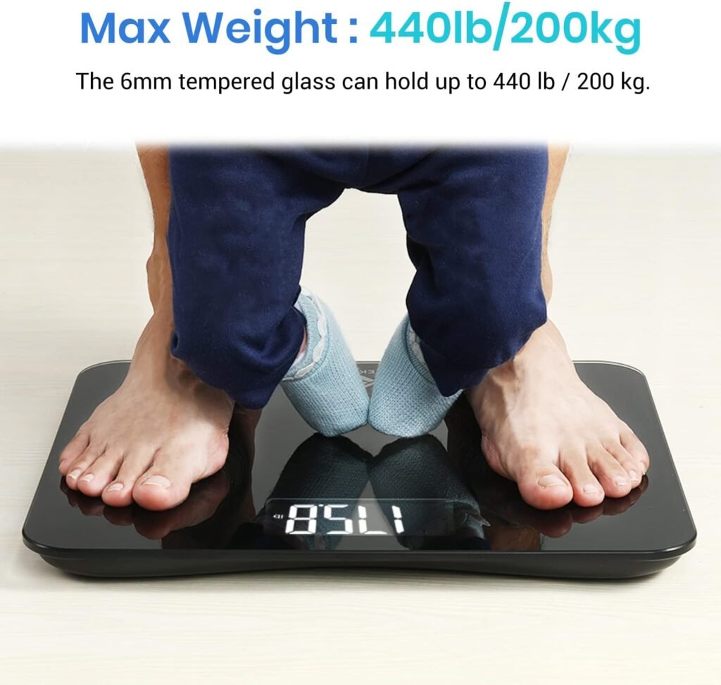 Etekcity Smart Scale for Body Weight Fat, FSA HSA Eligible, Digital Bathroom Weighing Machine for Accurate BMI Muscle Mass Composition, Home Use Apple Health Compatible Fitness Equipment