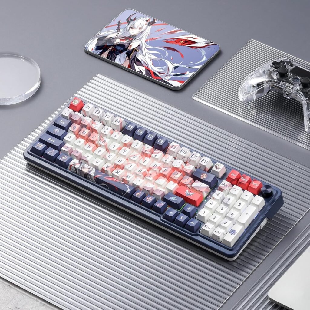 Redragon K686 PRO SE 98 Keys Wireless Gasket RGB Gaming Keyboard, 3-Mode Anime Mechanical Keyboard w/Hot-Swap Socket, Dedicated Knob Control  5-Layer Noise Dampening, Custom Hi-Fi Linear Switch