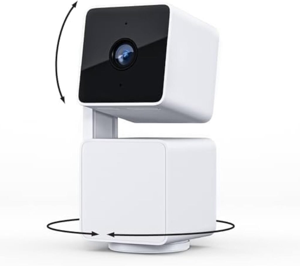 WYZE Cam Pan v3 Indoor/Outdoor IP65 1080P 360° Pan/Tilt/Zoom Wi-Fi Smart Home Security Camera with Motion Tracking for Baby  Pet, Color Night Vision, Works with Alexa  Google Assistant, White