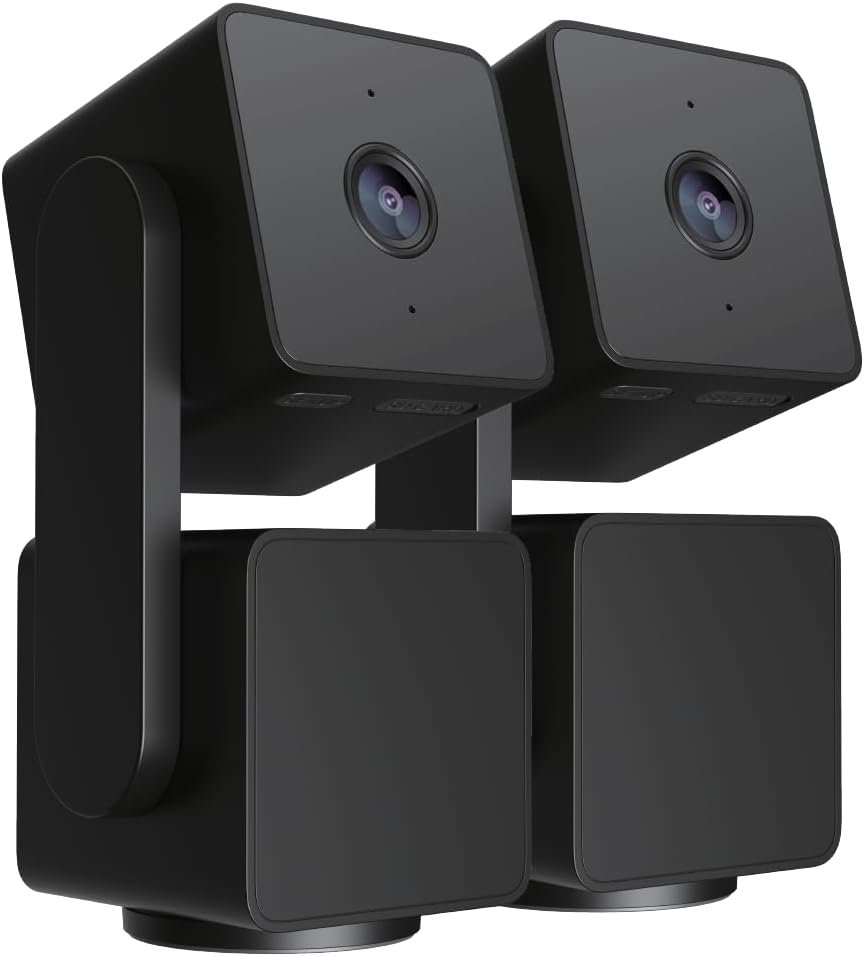 WYZE Cam Pan v3 Indoor/Outdoor IP65 1080P 360° Pan/Tilt/Zoom Wi-Fi Smart Home Security Camera with Motion Tracking for Baby  Pet, Color Night Vision, Works with Alexa  Google Assistant, White