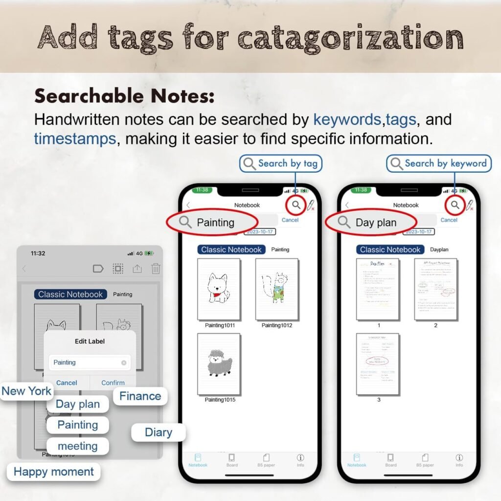 3in1 Syncify Digital Notebook Smart Pen Notebook and Writing Board Set, Real-time Sync for Digitizing, Storing, and Sharing Paper Notes, Compatible with Smartphone (Android and iOS)