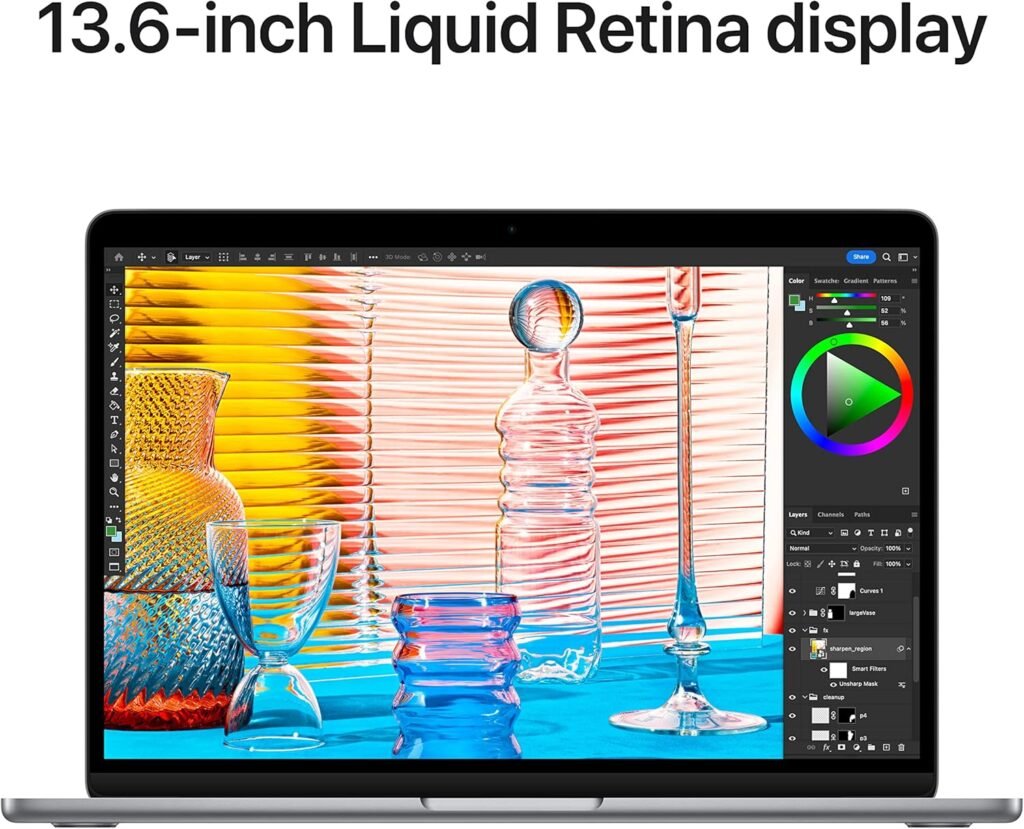 Apple 2022 MacBook Air Laptop with M2 chip: Built for Apple Intelligence, 13.6-inch Liquid Retina Display, 16GB RAM, 256GB SSD Storage, Backlit Keyboard, 1080p FaceTime HD Camera; Starlight