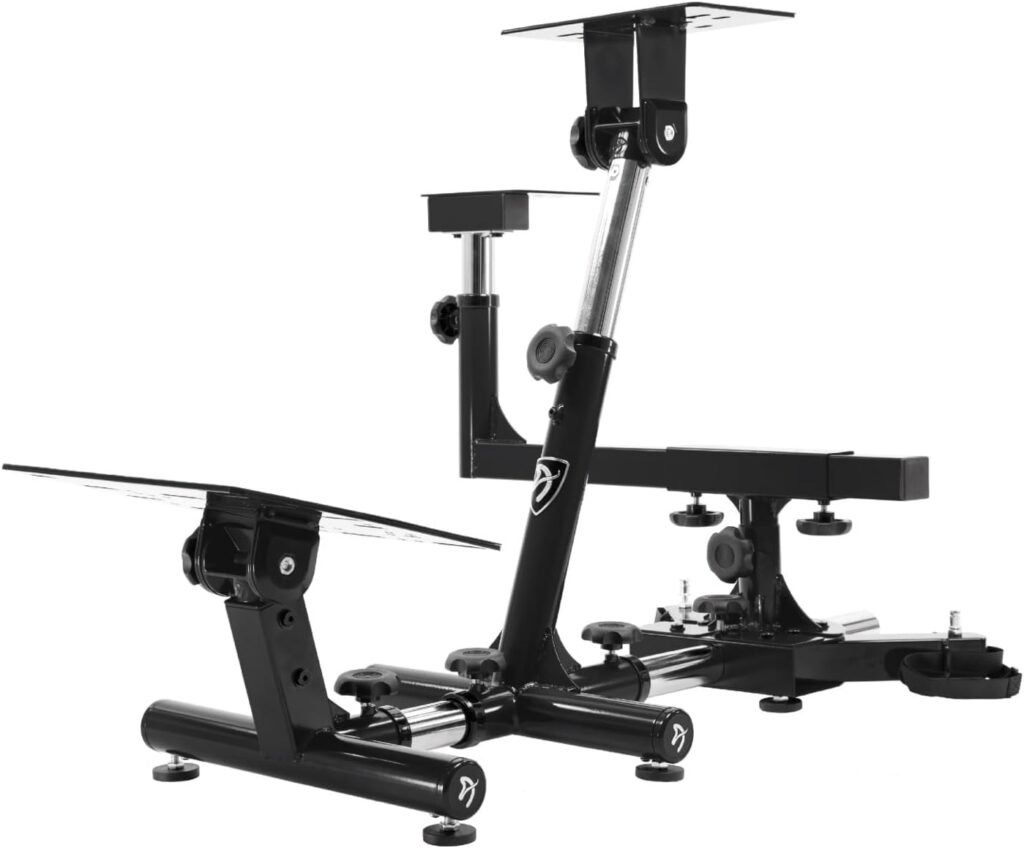 Arozzi Velocita Universal Racing Simulator Cockpit Compatible with Most Racing Sim Gear and Gaming Chairs Collapsible Telescopic and Portable - Black
