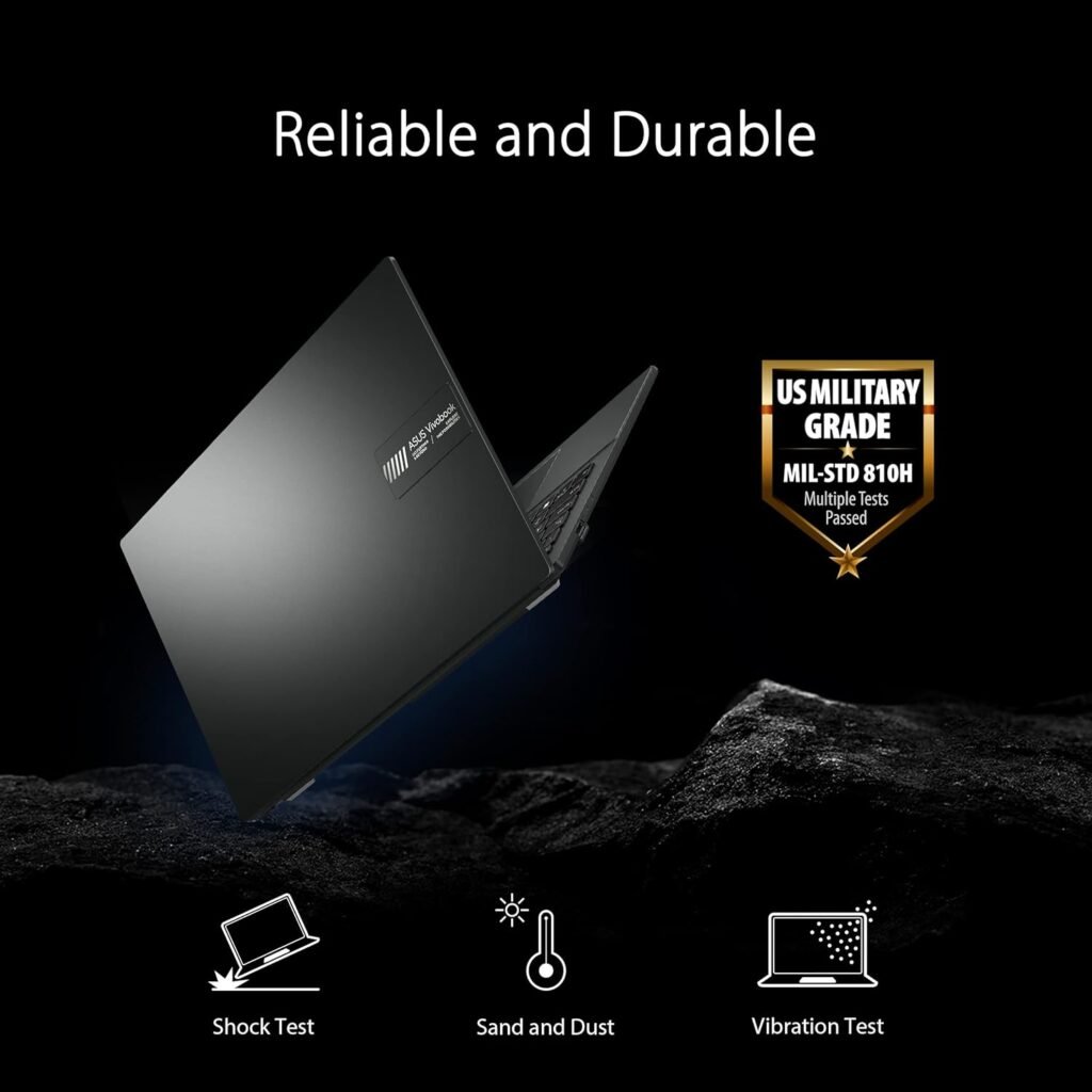 ASUS Vivobook Go 15.6” FHD Slim Laptop, AMD Ryzen 3 7320U Quad Core Processor, 8GB DDR5 RAM, 128GB SSD, Windows 11 Home, Fast Charging, Webcam Sheild, Mixed Black, E1504FA-AS33