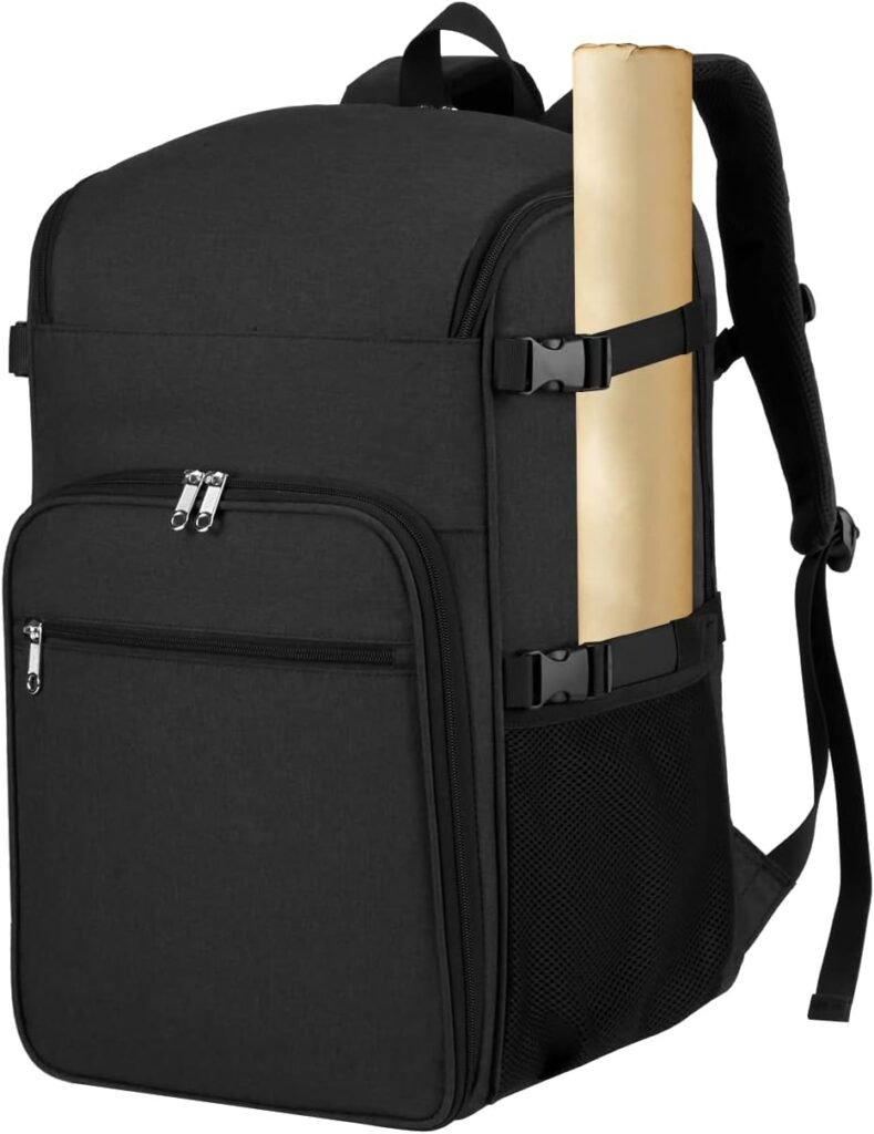Dnd Backpack Dungeons Dragons Carrying Bag Tabletop Player Miniature Storage Rpg Adentures Gaming Bag Travel Board Game Case (black)