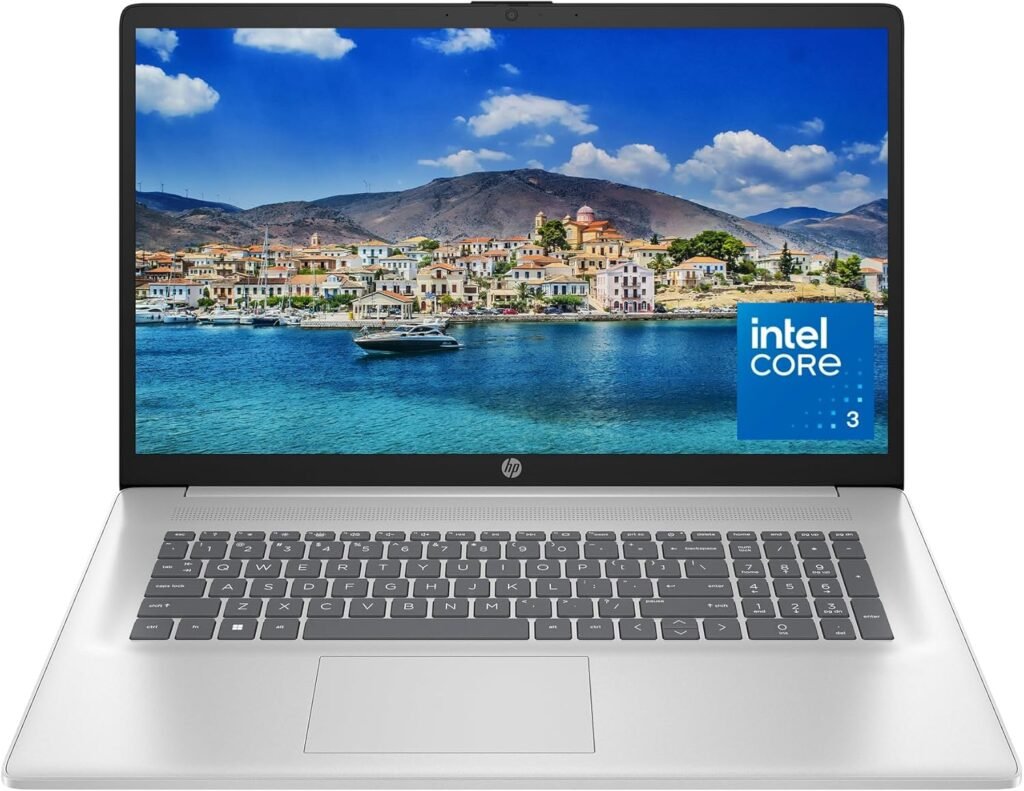 HP 17.3 inch Laptop, HD+ Display, Intel Core 3 100U, 8 GB RAM, 256 GB SSD, Intel Graphics, Windows 11 Home, 17-cn4010nr (2024)