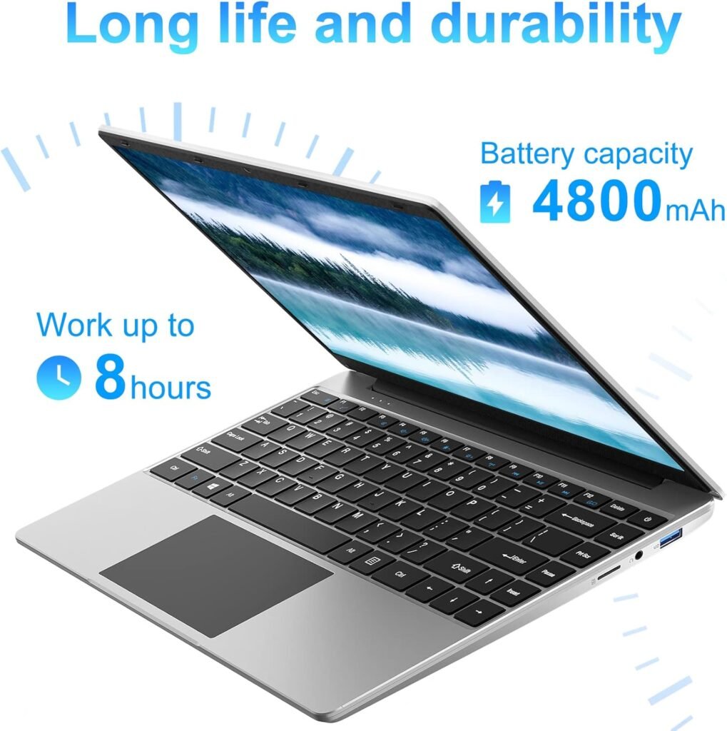 jumper Laptop, 12GB DDR4 256GB SSD, Windows 11 Laptops with 4-core Celeron Processor, Lightweight Computer with FHD 1080p Display, 2 Speakers, Dual-Band WiFi(2.4G/5G), USB3.0.