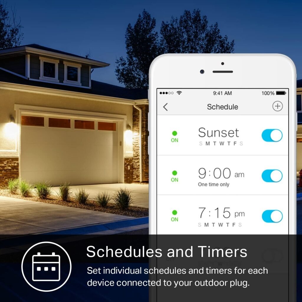 Kasa Apple HomeKit Outdoor Smart Plug, 2 Sockets, IP64 Weather Resistance for Outdoor String Lights, Compatible with Siri, Alexa  Google Home, Long Wi-Fi Range, 2.4G Wi-Fi Only, ETL Certified (EP40A)