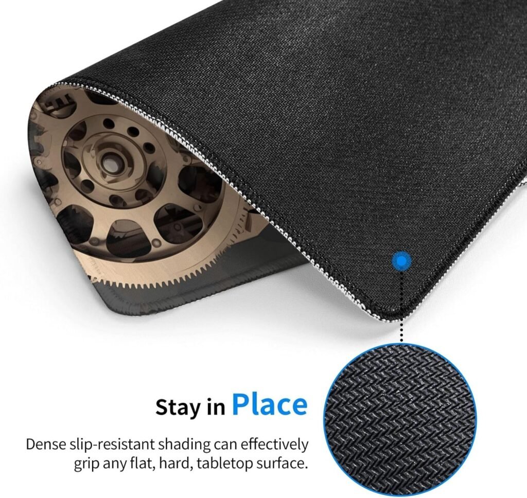Mousepad Washable Gaming Mousepad for Wireless Mouses Steampunk Mechanical Gears Mousepad with Non-Slip Rubber Base Desk Mat Square Mouses Mat Waterproof Mouses Pad for Desk Laptop Office 7 x 8.6 in