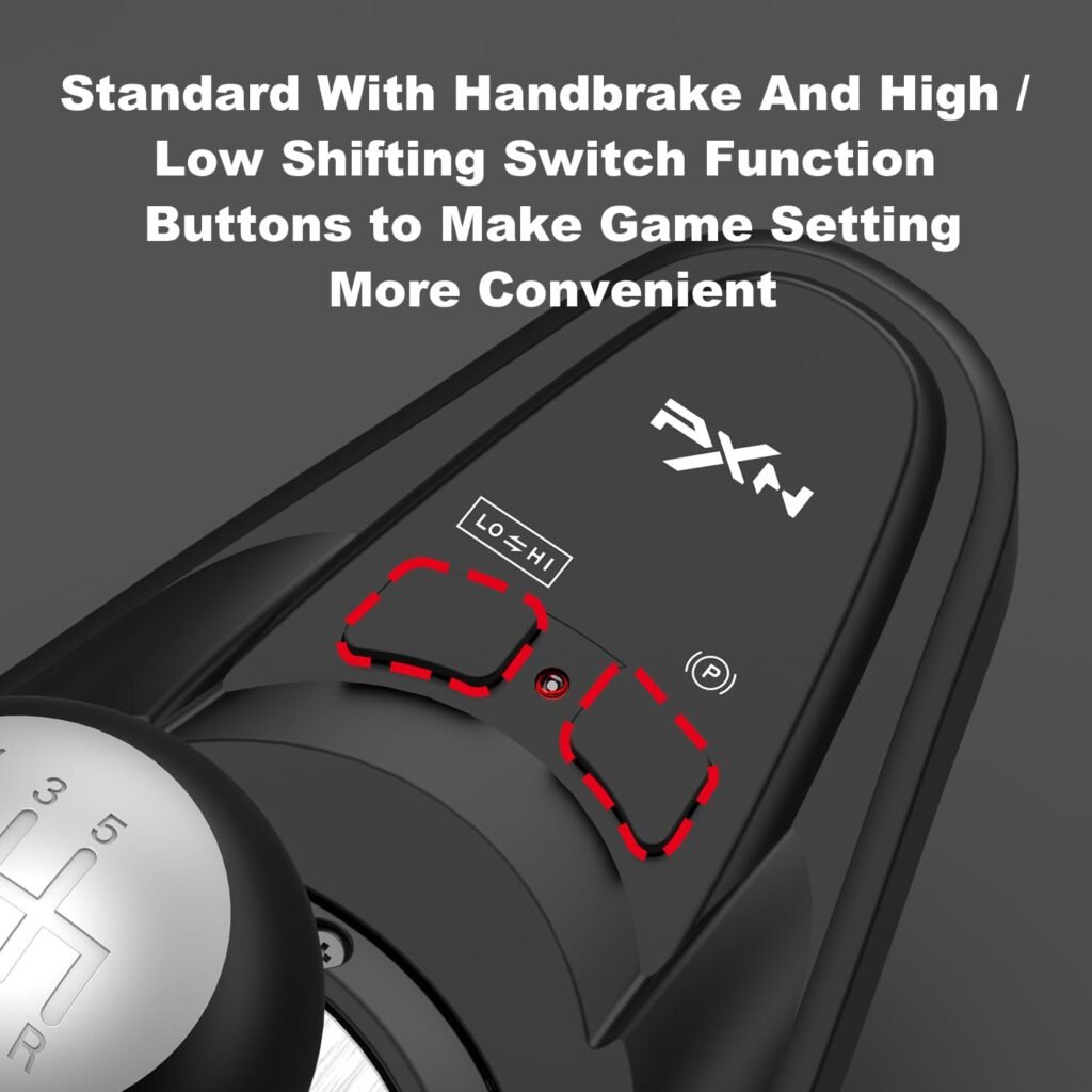 PXN A7 Gaming Gear Shifter 6 +1 Shift Lever with Handbrake Button and Shift Button for High Low Gear for PS3 / PS4 / XBOX ONE/Xbox Series X/S/PC PXN A7 Gaming Gear Shifter 6 +1 Shift Lever with Handbrake Button and Shift Button for High Low Gear for PS3 / PS4 / XBOX ONE/Xbox Series X/S/PC