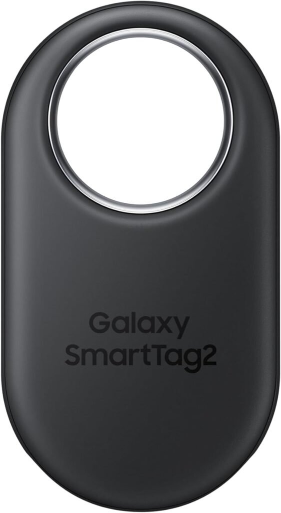 Samsung Galaxy SmartTag2, Bluetooth Tracker, Smart Tag GPS Locator Tracking Device, Item Finder for Keys, Wallet, Luggage, Pets, Use w/ Phones and Tablets Android 11 or Later, 2023, 1 Pack, Black