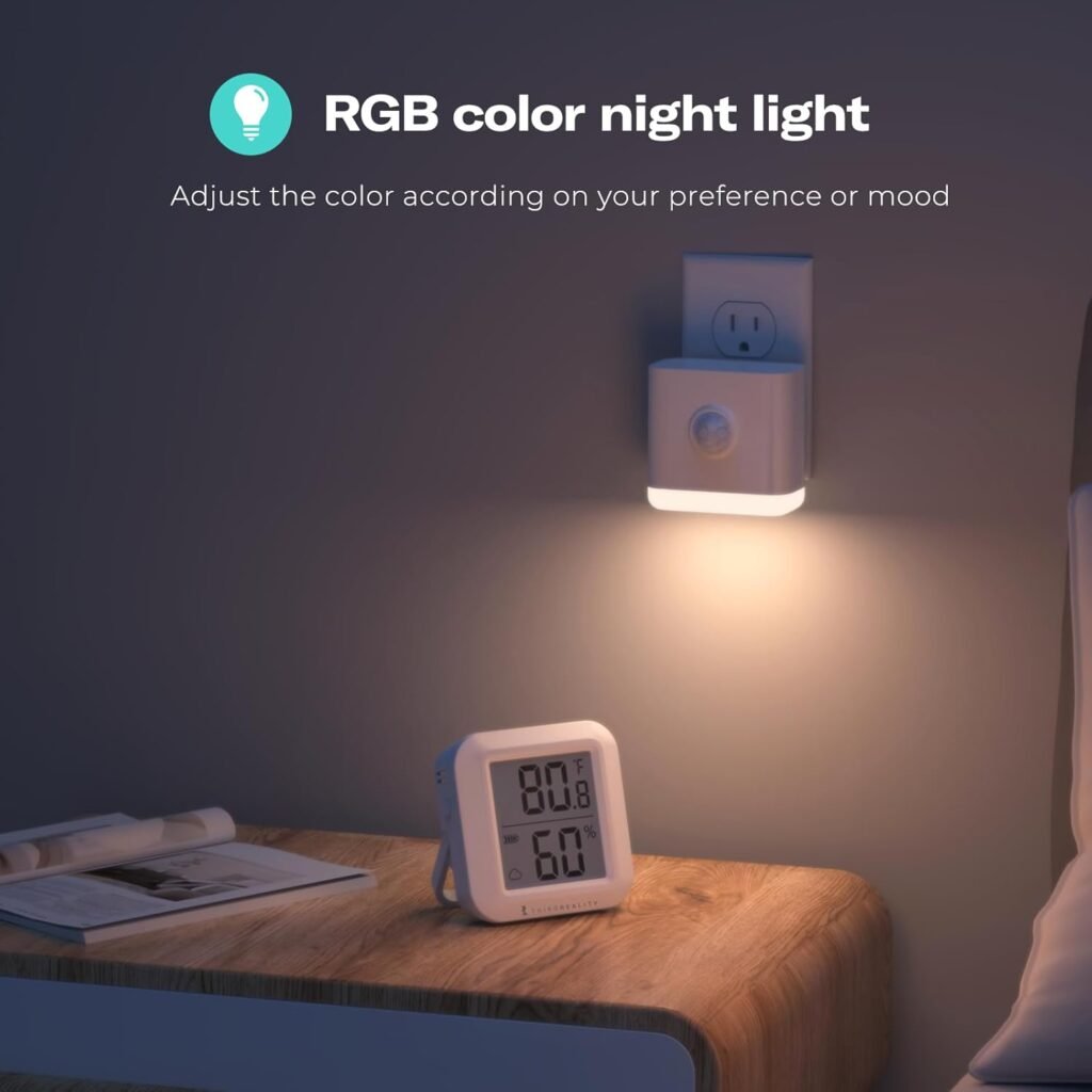 THIRDREALITY Multi-Function Night Light 4 Pack, Zigbee Repeater, 3-in-1 Combines a Motion Sensor, a Illumination Sensor and RGB Color Night Light, 1-100% Adjustable Brightness, Zigbee hub Required