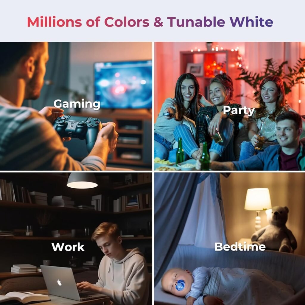 THIRDREALITY Zigbee Smart Color Bulb ZL1 4 Pack, Zigbee hub Required,Compatible with Home Assistant, SmartThings,Aeotec,Homey,Hubitat or Echo Devices with Built-in Zigbee hub,A19 RGB Bulb,800 Lumens