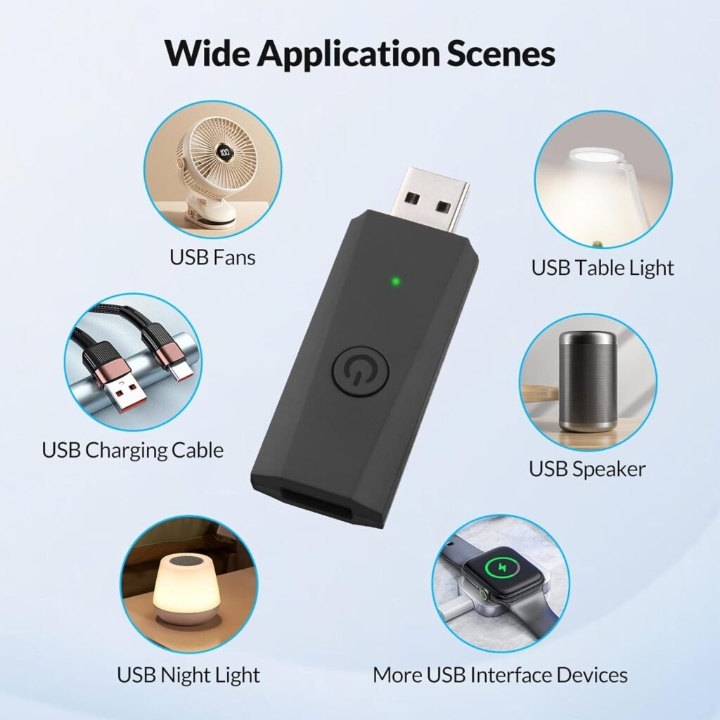 Wireless USB Power Switch,Smart Control for Type A USB Devices, Compatible with Alexa,Effortless Home Automation for Lamps, Fans, Chargers  More(5V, 2A)