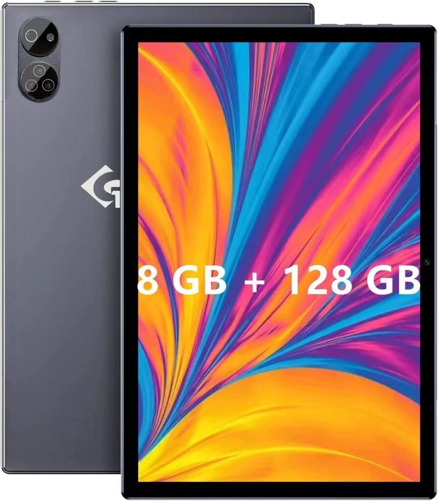 10.1 Inch Android Tablet, 4G LTE Dual SIM, 8GB RAM 128GB Storage,Supports 1TB Micro Card, 1920 1200 Full HD IPS Touchscreen,Dual Camera, WiFi/WLAN/Bluetooth/GPS (Black, 128 GB)