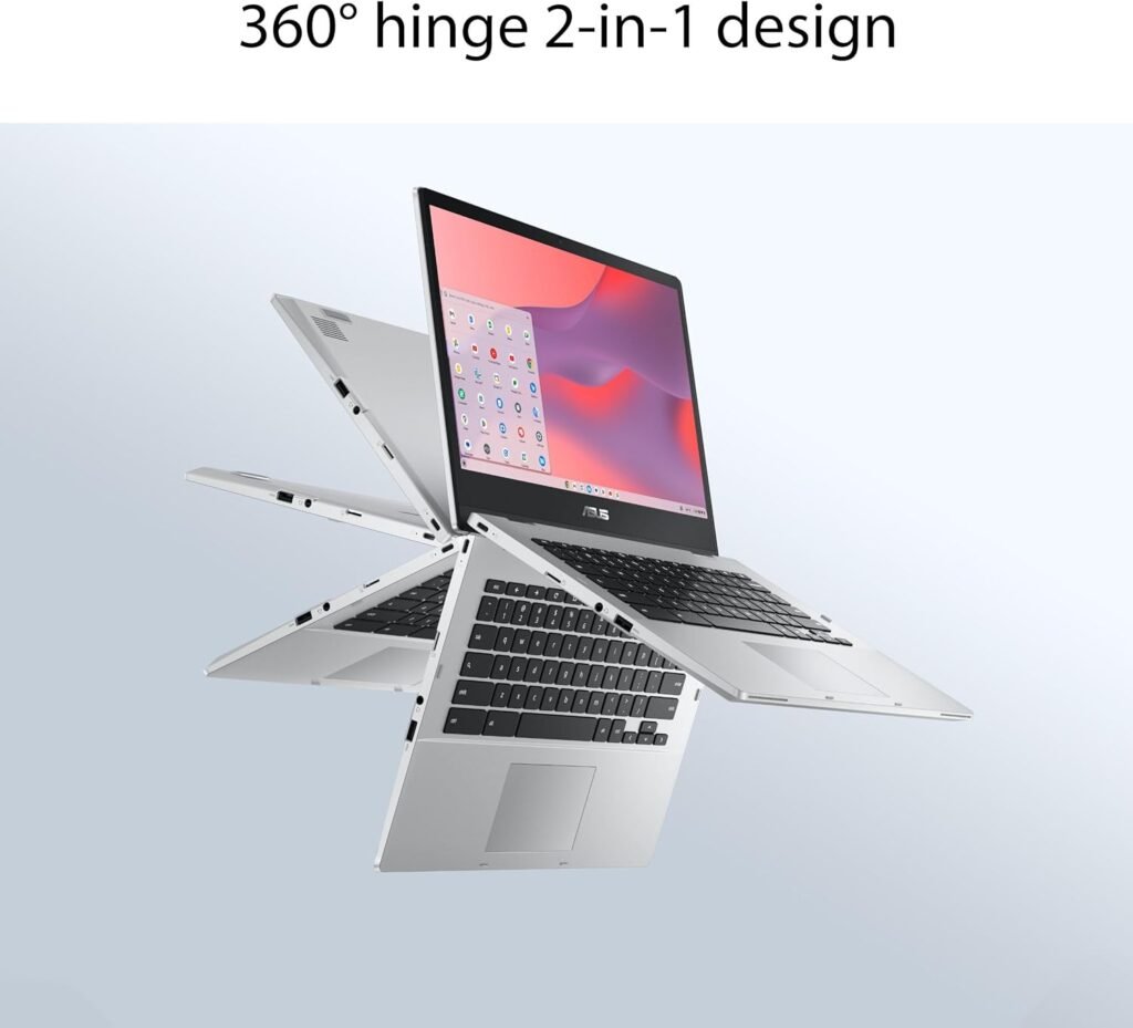 ASUS Chromebook CX1, 15.6 FHD NanoEdge Display, Intel Celeron N4500 Processor, 64GB eMMC Storage, 8GB RAM, ChromeOS, Transparent Silver, CX1500CKA-AS84F