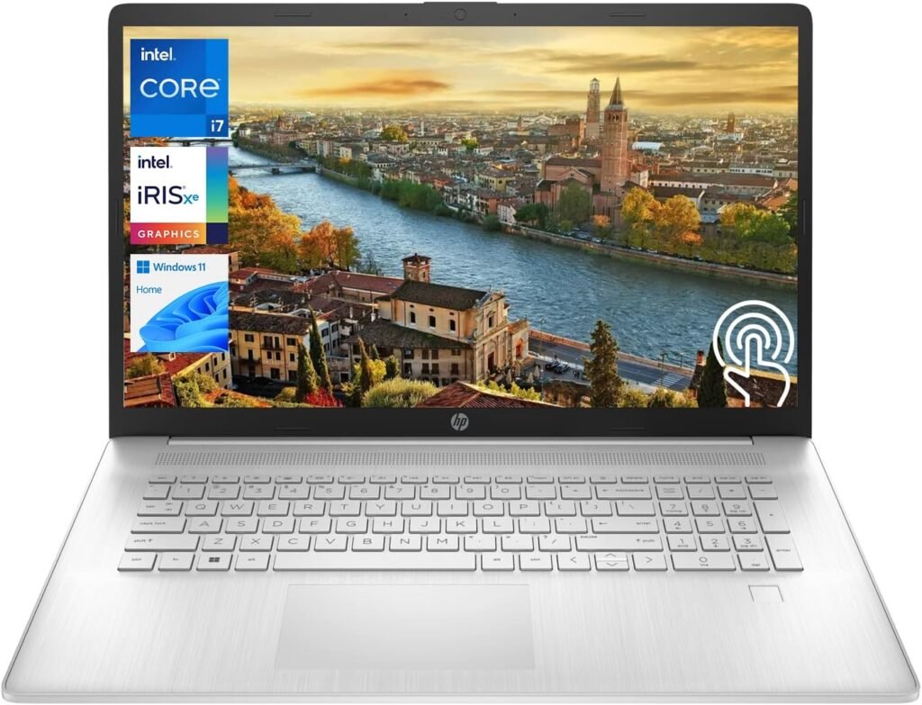 HP 17.3 i7 Laptop, 17.3” HD+ Touchscreen Display, Intel Core i7-1355U, 32GB RAM, 2TB PCIe SSD, Backlit Keyboard, Fingerprint Reader, Wi-Fi 6, Windows 11 Home, Silver