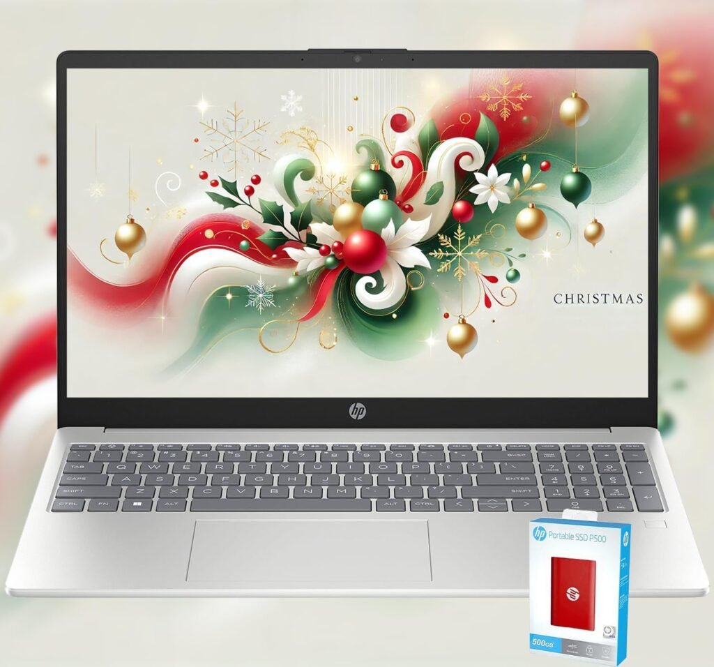 HP Pavilion 15.6 FHD (1920 x 1080) Laptop • Intel Core 8-Core CPU • 32GB RAM • 1TB Storage (512GB SSD + withHP P500 512GB External SSD) • Fast Wi-Fi 6 • Fingerprint Reader • Windows 11