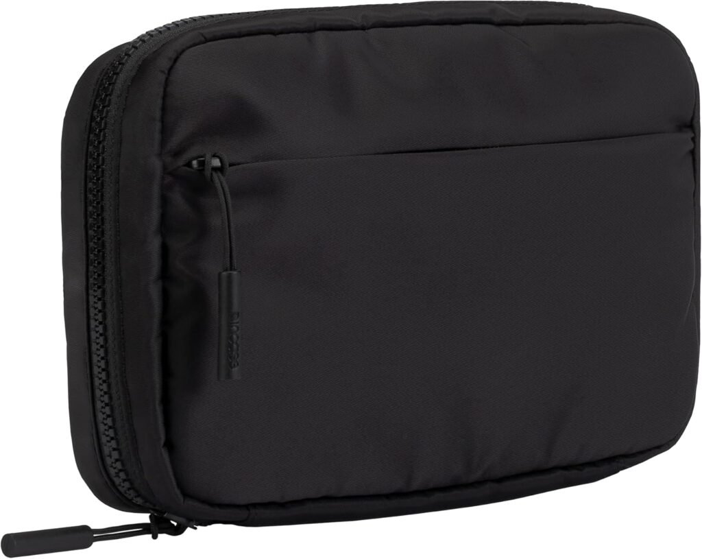 Incase Nylon Accessory + Electronics Organizer Bag - Small Travel Pouch for Cords + Camera Accessories - Compact Tech Bag with Faux-Fur Padded Compartment