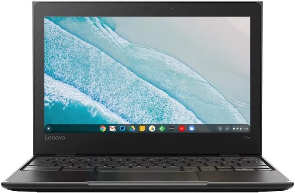 Lenovo 100E Chromebook 2ND Gen 81QB000AUS Laptop Computer, 11.6 HD (1366 X 768) Display, MediaTek MT8173C Processor, 4GB RAM, 16GB eMMC TLC SSD, Powervr GX6250, Chrome OS, Black (Renewed)