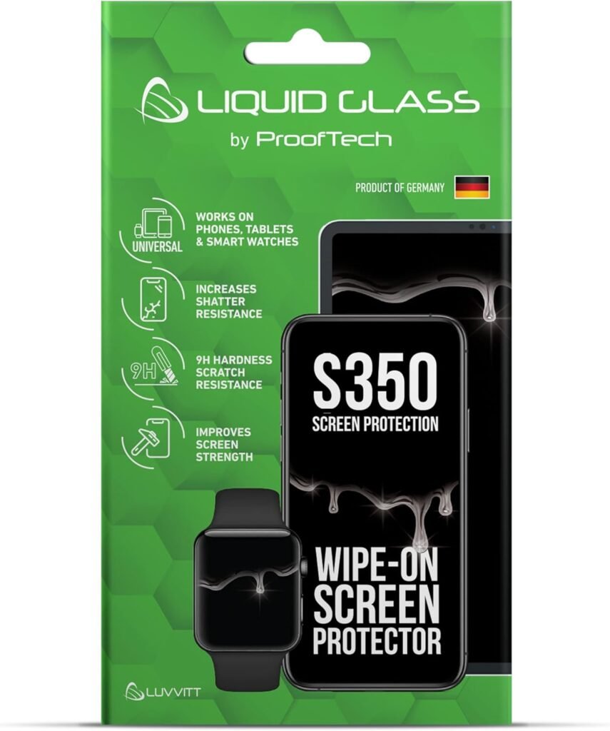 Liquid Glass Screen Protector With $350 Screen Protection for All Smartphones Tablets and Watches - Universal Fit