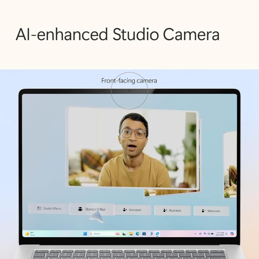 Microsoft Surface Laptop (2024), Windows 11 Copilot+ PC, 13.8 Touchscreen Display, Snapdragon X Plus (10 core), 16GB RAM, 256GB SSD Storage, Platinum