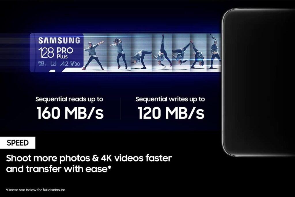 SAMSUNG PRO Plus microSD Memory Card + Adapter, 256GB microSDXC, Up to 180 MB/s, Full HD  4K UHD, UHS I, C10, U3, V30, A2, for Android Smartphones, Tablets, GoPRO, and DJI Drone (MB MD256SA/AM)