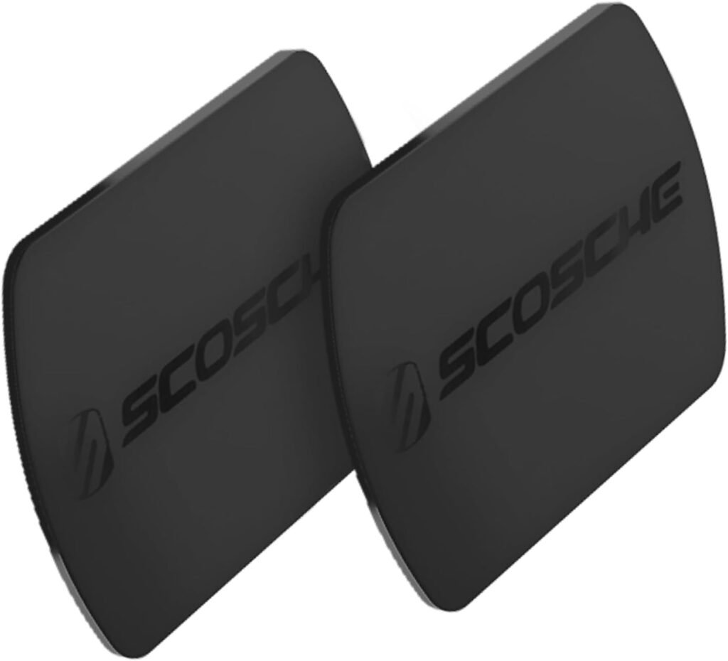 Scosche MPLT54T-2PKBP0 MagicMount Replacement Plate Kit for Magnetic Car Phone Mount Holder, Metal Plates w/Extra Strength Hold for Smartphone, Tablet, Magnet Cell Phone Stand  Phone Case, Pack of 2