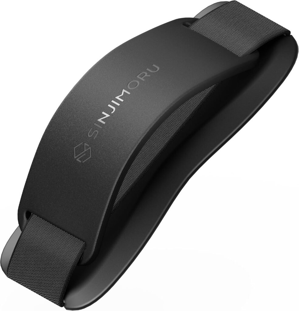 Sinjimoru Phone Grip with Silicone Band – Comfortable One-Hand Holder  Kickstand for Smartphones, Tablets, and eReaders for iPhone, Android, and Kindle Sinji Grip Silicone Black