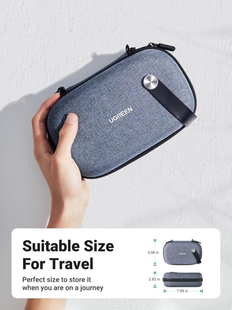 UGREEN Storage Bag Electronic Accessories Pouch Cable Waterproof Bag Travel Protection Shockproof Organizer for USB Flash Drive Charger External Battery Memory Card