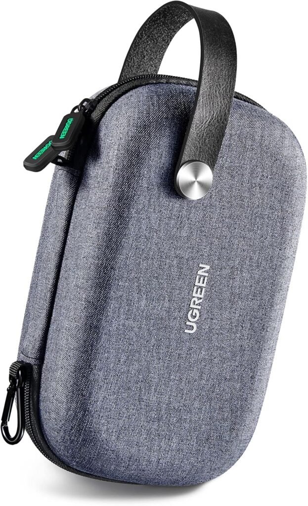 UGREEN Storage Bag Electronic Accessories Pouch Cable Waterproof Bag Travel Protection Shockproof Organizer for USB Flash Drive Charger External Battery Memory Card
