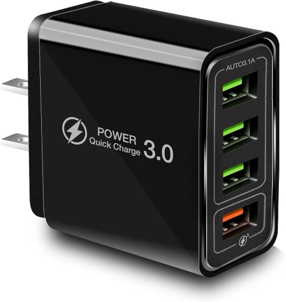 Ulti Charger 4 Ports with Quick Charger Boltz Pro Lightning Fast Charger Fast Charging Block for Smart Phones, Tablets, Devices with Multiple Ports | Wall Charger for Travel  Home