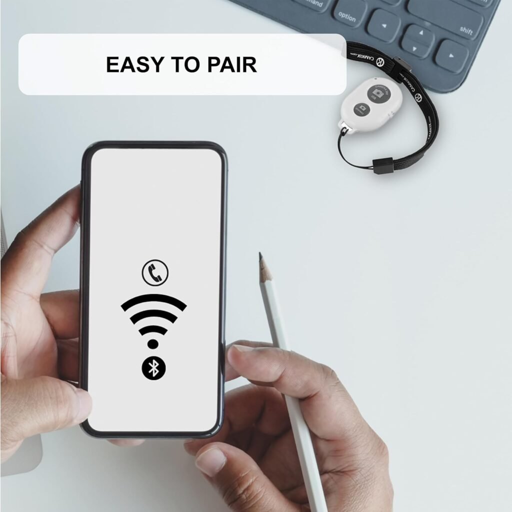 CamKix Camera Shutter Remote Control with Bluetooth Wireless Technology - Create Amazing Photos and Videos Hands-Free - Works with Most Smartphones and Tablets (iOS and Android)